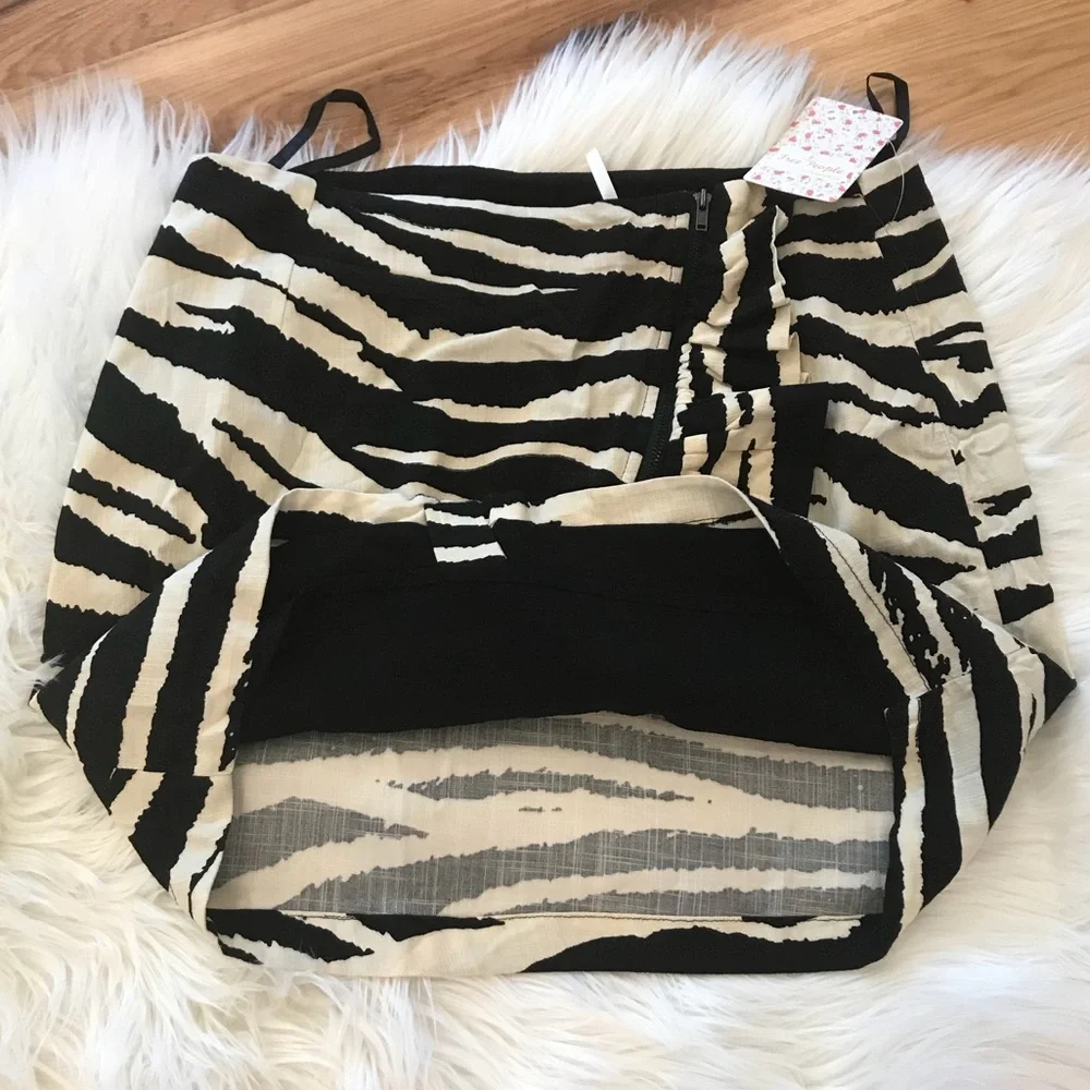 FREE PEOPLE Zebra Ruffle Babe Mini Skirt - Picture 8 of 11